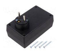 Enclosure: for power supplies | X: 71mm | Y: 120mm | Z: 45mm | ABS | black