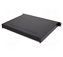 Enclosure: rack mounting | 1U | black | Enclos.mat: steel | rack | 19"