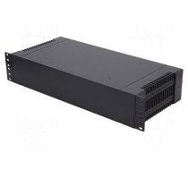 Enclosure: rack mounting | 2U | black | Enclos.mat: ABS | rack | Y: 203mm