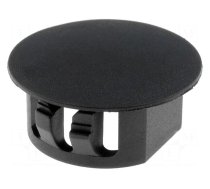 Stopper | polyamide | Øhole: 19mm | H: 10.6mm | black | UL94V-2