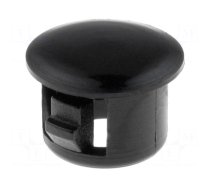 Stopper | polyamide | Wall thick: 1.6mm | Øhole: 6.4mm | H: 5.6mm | black