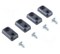 Wall mounting element | BOCUBE | graphite | 4pcs.