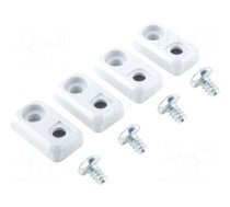 Wall mounting element | BOCUBE | light grey | 4pcs.