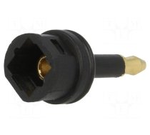 Toslink component: adapter plug-socket