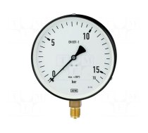 Manometer | 0÷10bar | Class: 1.6 | 100mm | Temp: -25÷60°C | IP50 | 111.22