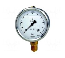 Manometer | 0÷60bar | Class: 1.6 | 63mm | Temp: -20÷60°C | 213.53