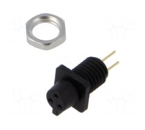 Connector: circular | 709,719 | 60V | PIN: 3 | socket | female | THT | 3A