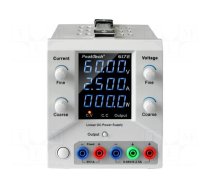 Power supply: laboratory | single-channel | Ch: 1 | 0÷60VDC | 0÷2.5A