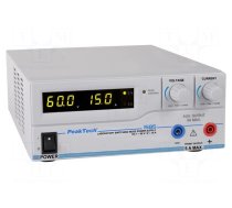 Power supply: programmable laboratory | Ch: 1 | 1÷60VDC | 0÷15A