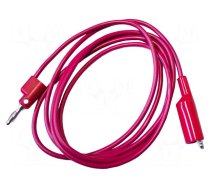 Test lead | 10A | banana plug 4mm,aligator clip | Urated: 1kV | red