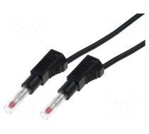 Test lead | 19A | banana plug 4mm,both sides | Len: 1m | black