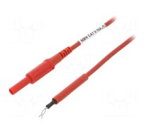 Test lead | 19A | probe tip,banana plug 4mm | Len: 0.5m | red