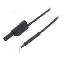 Test lead | 19A | probe tip,banana plug 4mm | Len: 1m | black