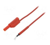 Test lead | 19A | probe tip,banana plug 4mm | Len: 1m | red