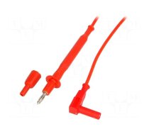 Test lead | 20A | probe tip,banana plug 4mm | with protection | red