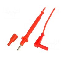 Test lead | 20A | probe tip,banana plug 4mm | with protection | red