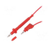 Test lead | 60VDC | 20A | probe tip,banana plug 4mm | Len: 1m | red