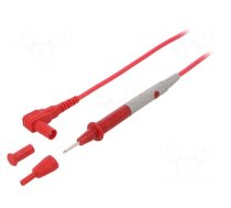 Test lead | 60VDC | probe tip x2,angular banana plug 4mm x2 | red