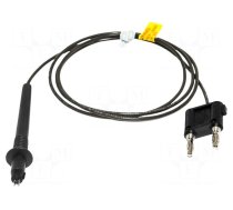 Test lead | probe tip,banana plug double 4mm | Urated: 30V | black