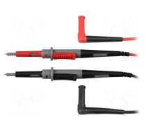 Test leads | Imax: 10A | Len: 1m | insulated | black,red