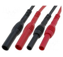 Test leads | Inom: 10A | Len: 1.2m | banana plugs with protector