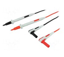 Test leads | Inom: 10A | Len: 1m | red and black | Insulation: silicone