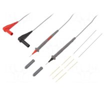 Test leads | Inom: 3A | Len: 1m | red, black, gray