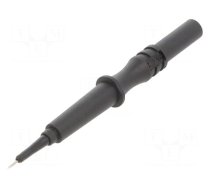 Test probe | 1A | 600V | black | Tip diameter: 0.75mm | Socket size: 2mm