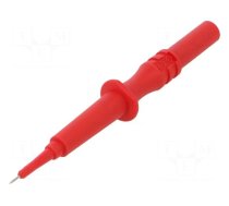 Test probe | 1A | 600V | red | Tip diameter: 0.75mm | Socket size: 2mm