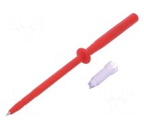 Test probe | 1A | red | Tip diameter: 2mm | Socket size: 2mm