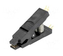 Test clip | black | gold-plated | SO8,SOIC8,SOJ8 | 10mm | max.150°C