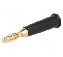 Connector: 4mm banana | plug | 60VDC | black | non-insulated | on cable