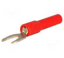 Adapter | banana 4mm socket,fork terminal | 60VDC | 36A | red | 51mm