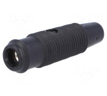 Connector: 4mm banana | adapter | black | banana 4mm socket