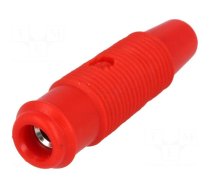 Connector: 4mm banana | adapter | red | banana 4mm socket