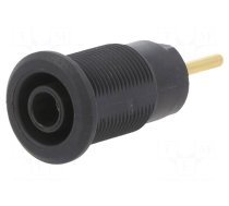 Connector: 4mm banana | socket | 24A | 1kV | black | gold-plated