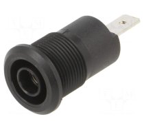 Connector: 4mm banana | socket | 24A | 1kV | black | nickel plated