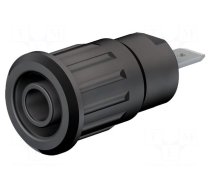 Connector: 4mm banana | socket | 24A | 1kV | Cutout: Ø12.2mm | black