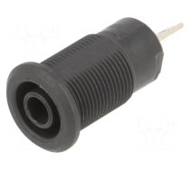 Connector: 4mm banana | socket | 24A | 1kV | Cutout: Ø12.2mm | black