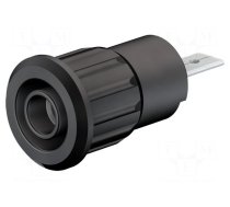 Connector: 4mm banana | socket | 24A | 1kV | Cutout: Ø12.2mm | black