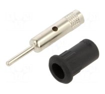 Connector: 4mm banana | socket | 25A | 30VAC | 60VDC | black | on panel