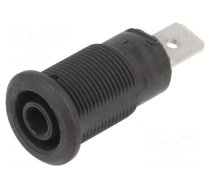 Connector: 4mm banana | socket | 32A | 1kV | Cutout: Ø12.2mm | black