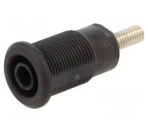 Connector: 4mm banana | socket | 32A | black | nickel plated