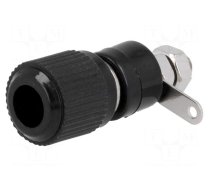 Connector: 4mm banana | socket | 60VDC | L: 34mm | Cutout: Ø8mm | black