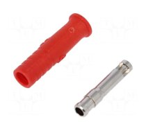 Connector: 2mm banana | socket | 10A | 30VAC | 60VDC | red | push-in