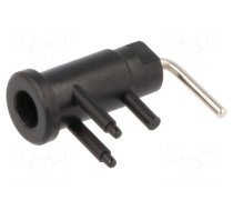 Socket | 2mm banana | 10A | 600V | 19.5mm | black | on panel,screw | 7mΩ