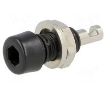 Connector: 2mm banana | socket | 10A | 60VDC | Overall len: 17mm | black