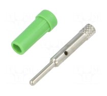 Connector: 2mm banana | socket | 10A | 70VDC | 24.5mm | green | on panel