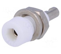 Connector: 2mm banana | socket | 10A | white | soldering