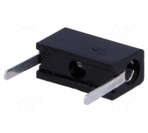 Connector: 2mm banana | socket | 6A | 10.25mm | black | PCB | insulated